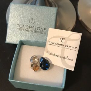 Touchstone Crystal by Swarovski Montana Sky Ring